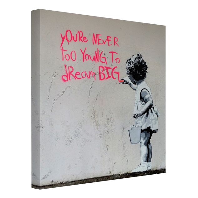 Cuadros modernos blanco y negro Dream Big - Brandalised ft. Graffiti by Banksy