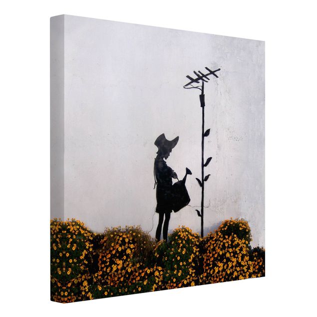 Cuadros modernos Banksy - Girl With Watering can
