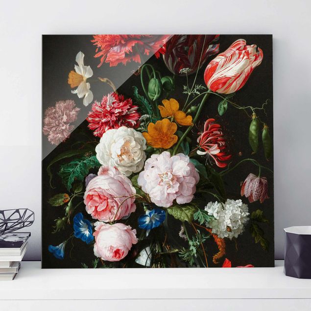 Cuadros Jan Davidsz De Heem - Still Life With Flowers In A Glass Vase