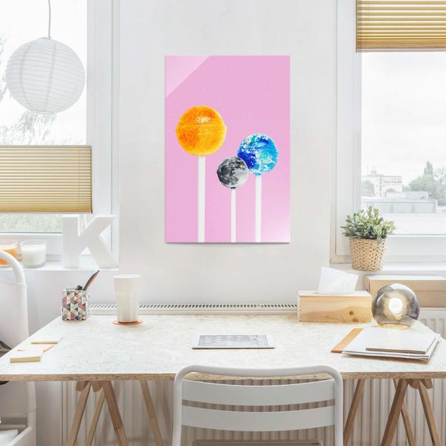 Láminas de cuadros famosos Lollipops With Planets