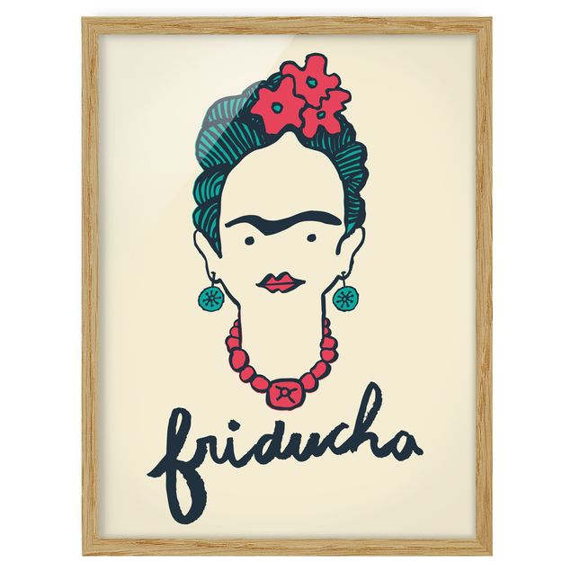 Pósters enmarcados flores Frida Kahlo - Friducha