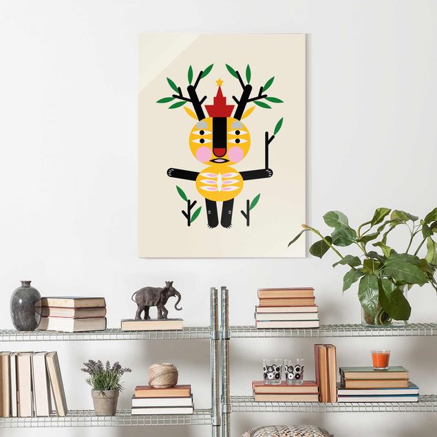 Cuadros ciervos Collage Ethno Monster - Deer