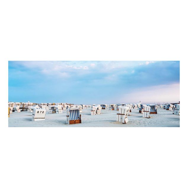 Cuadros marinos Beach Chairs On The North Sea Beach