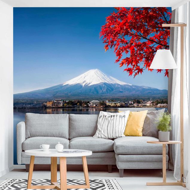 Papel pintado montañas infantil Mt. Fuji In The Fall