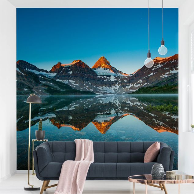 Papel pintado salón moderno Mountain Landscape At Lake Magog In Canada