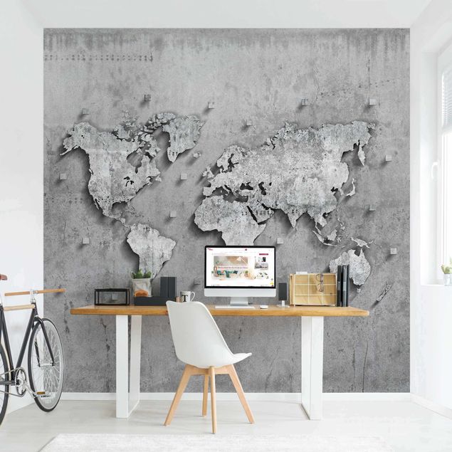 Decoración de cocinas Concrete World Map