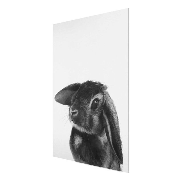 Cuadros modernos blanco y negro Illustration Rabbit Black And White Drawing
