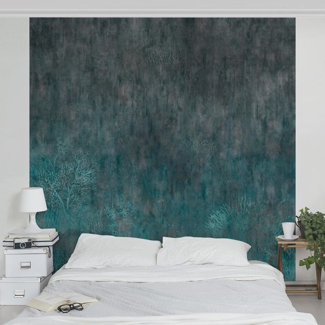 Papel pintado moderno Blue Coral Bed