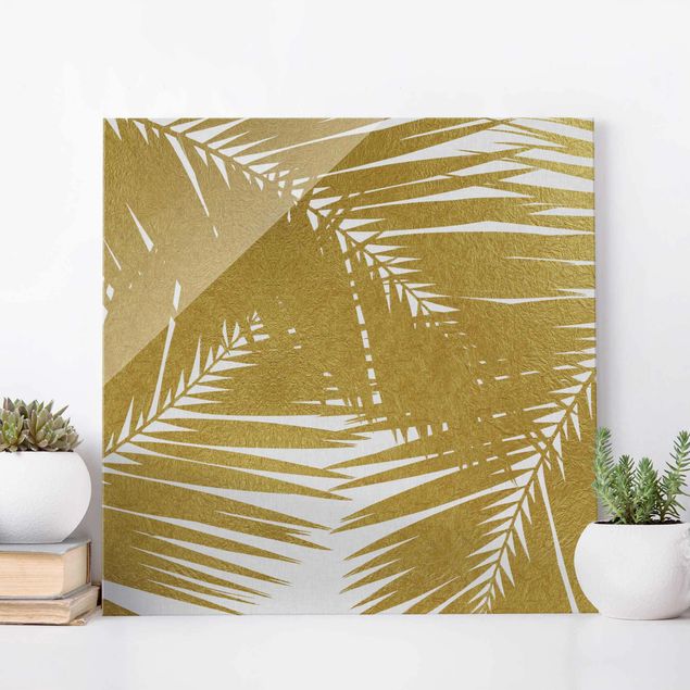 Decoración de cocinas View Through Golden Palm Leaves