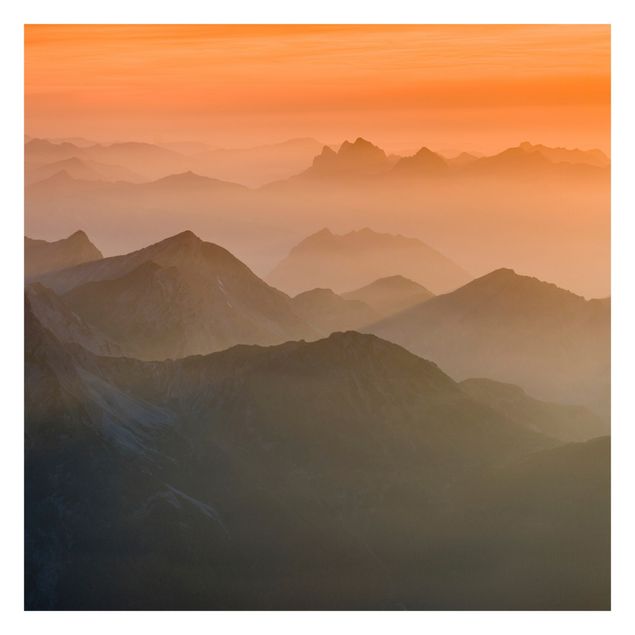 Papel pintado tonos naranjas View From The Zugspitze Mountain