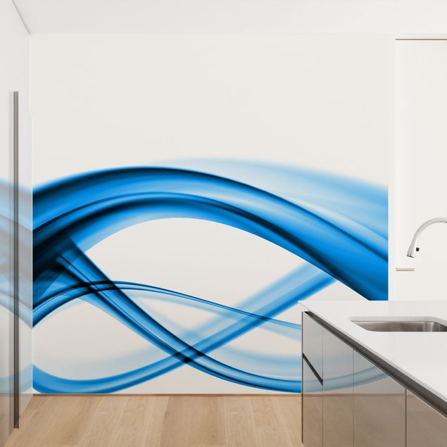 Papel pintado salón moderno Blue Element