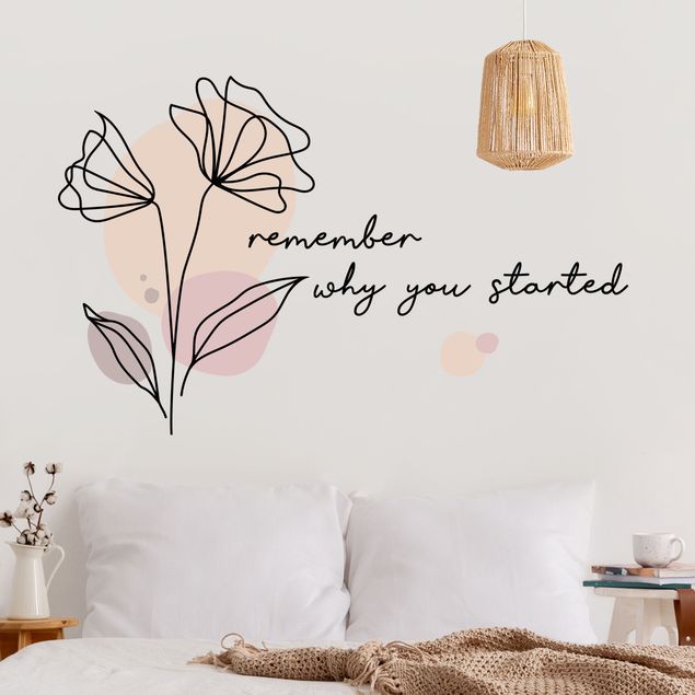 Vinilos decorativos flores Flower - Remember Why You started