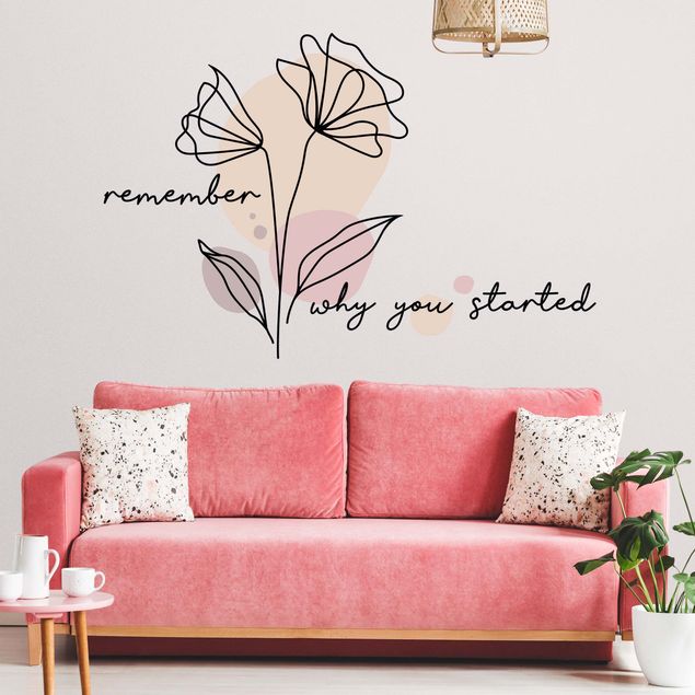 Vinilos decorativos pared Flower - Remember Why You started