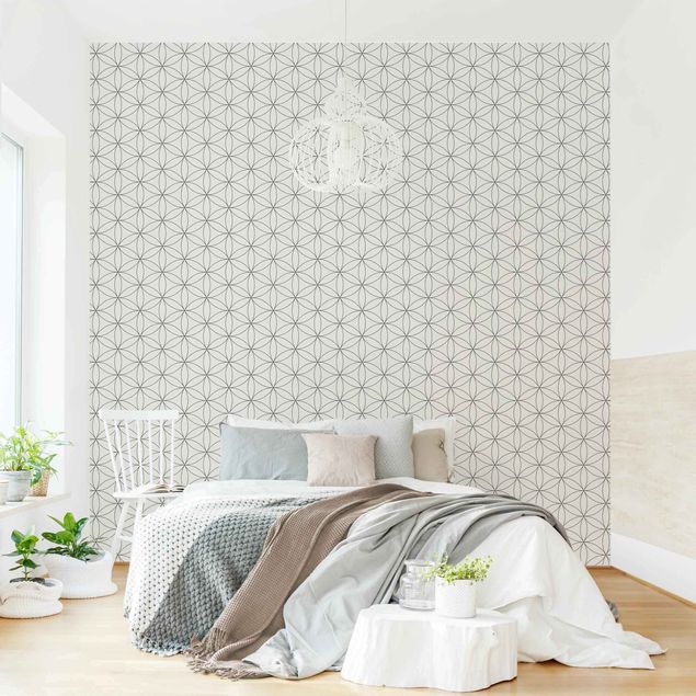 Papel pared geométrico Flower Of Life Pattern