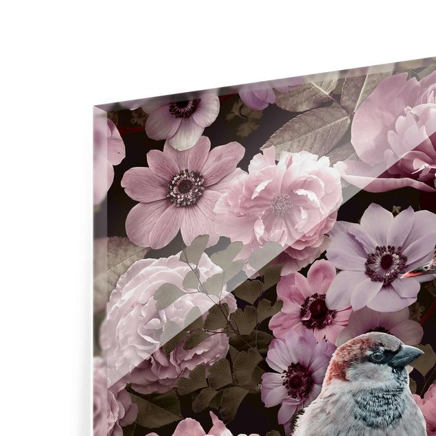 Cuadros Haase Floral Paradise Sparrow In Antique Pink