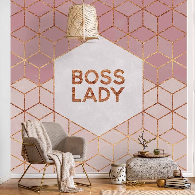 Decoración en la cocina Boss Lady Hexagons Pink