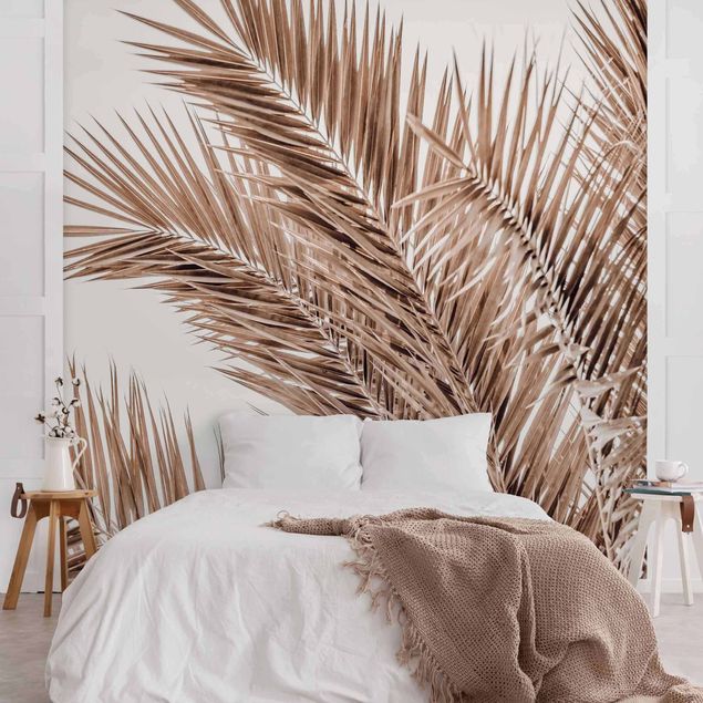 Papel pintado salón moderno Bronze Coloured Palm Fronds