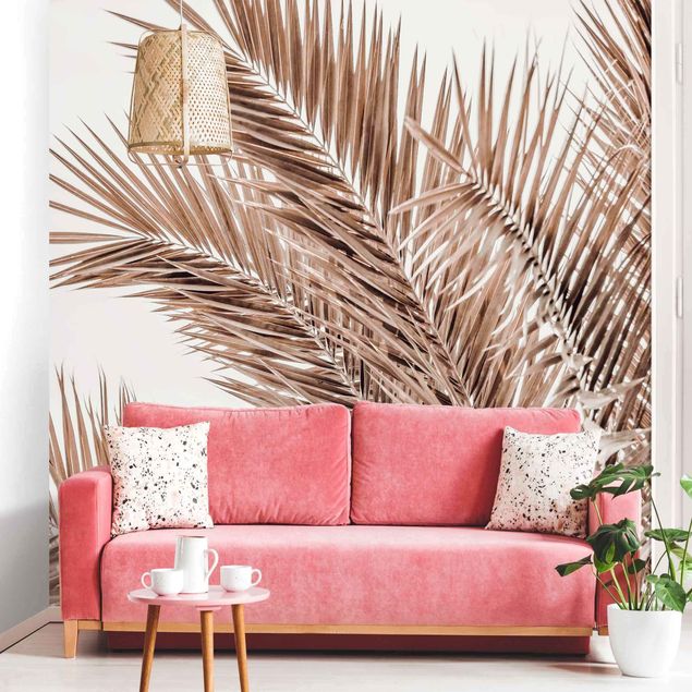 Papel pared paisaje Bronze Coloured Palm Fronds
