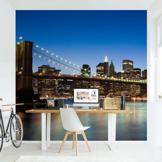 papel pintado arquitectura Brooklyn Bridge In New York