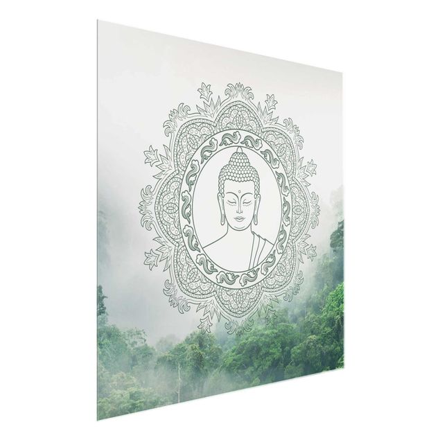 Cuadros montañas Buddha Mandala In Fog