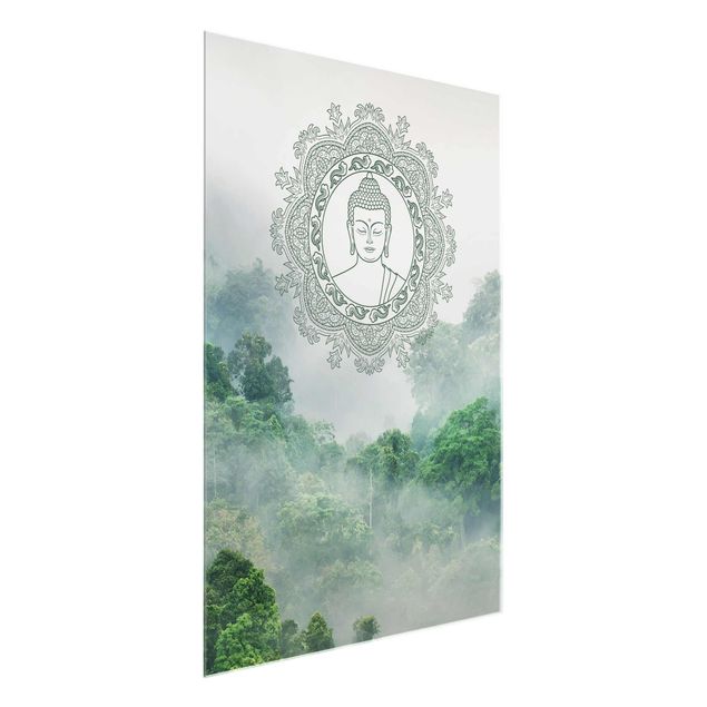 Cuadros de montañas Buddha Mandala In Fog
