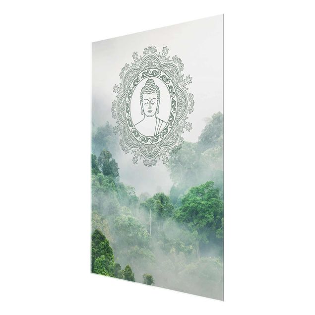 Cuadros de ciudades Buddha Mandala In Fog