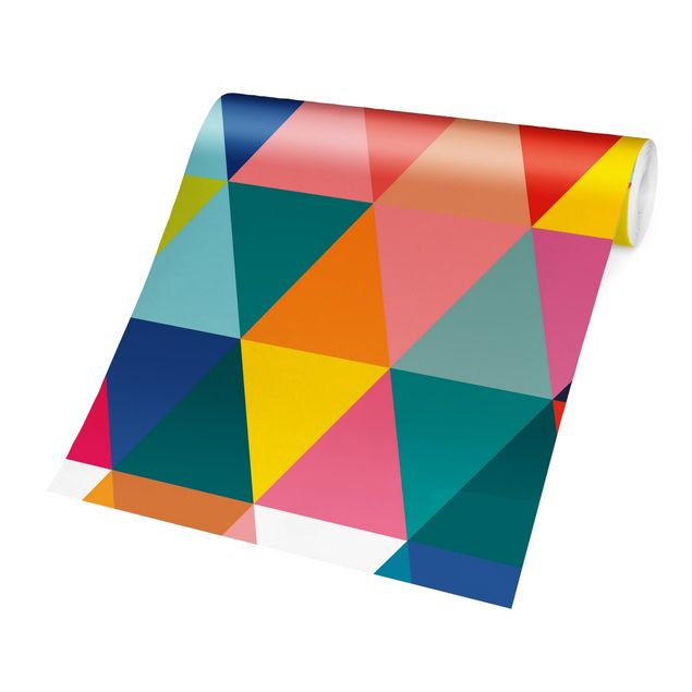 Papel pintado Colourful Triangle Pattern