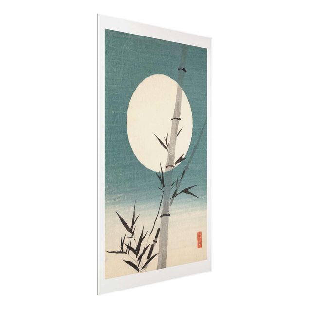 Cuadros de cristal paisajes Japanese Drawing Bamboo And Moon