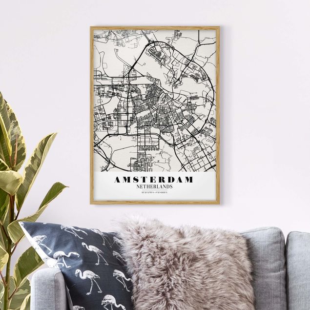 Decoración de cocinas Amsterdam City Map - Classic