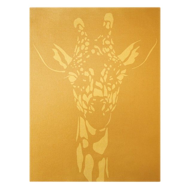 Lienzos Safari Animals - Portrait Giraffe Beige
