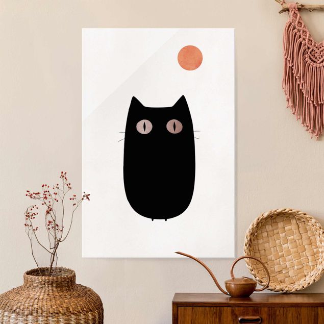 Decoración de cocinas Black Cat Illustration
