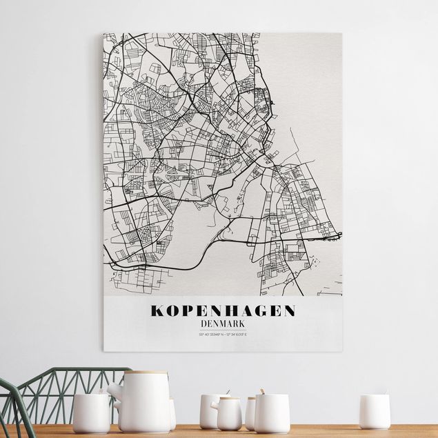 Decoración de cocinas Copenhagen City Map - Classic