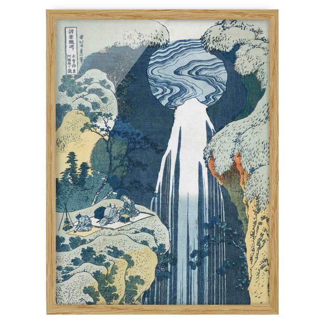 Estilos artísticos Katsushika Hokusai - The Waterfall of Amida behind the Kiso Road
