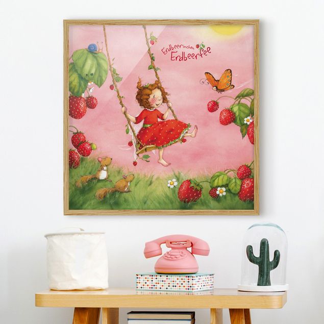Cuadros modernos y elegantes Little Strawberry Strawberry Fairy - Tree Swing