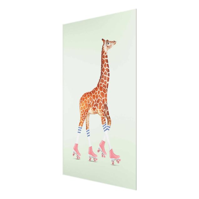 Reproducciónes de cuadros Giraffe With Roller Skates