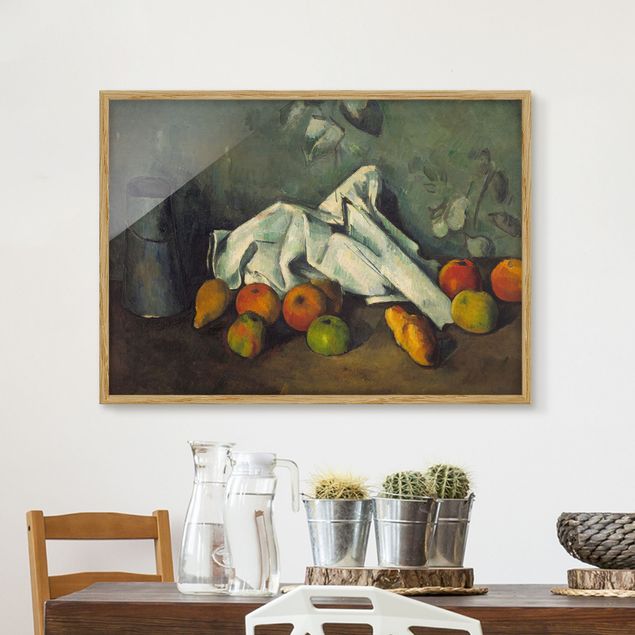 Decoración en la cocina Paul Cézanne - Still Life With Milk Can And Apples