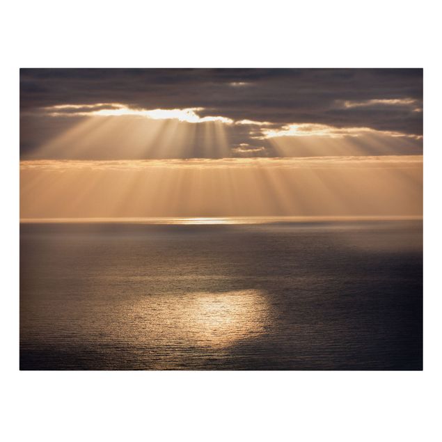 Lienzos de cuadros famosos Sun Beams Over The Ocean