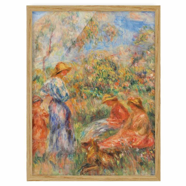 Láminas cuadros famosos Auguste Renoir - Three Women and Child in a Landscape