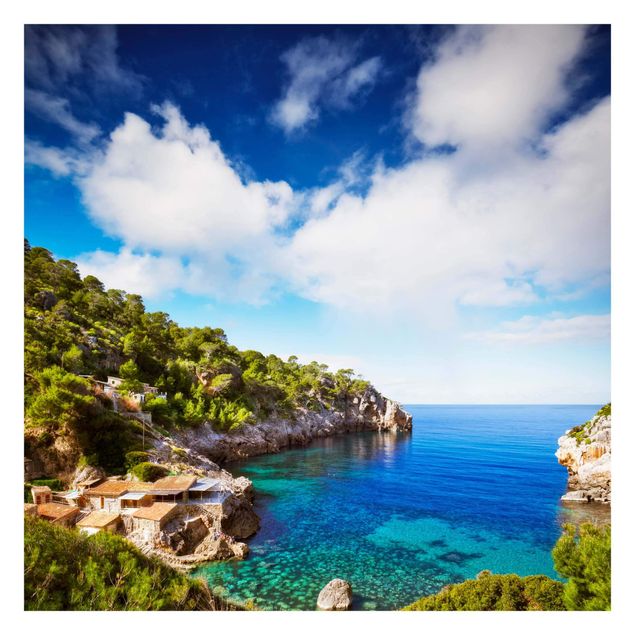 Papel pintado tonos azules Cala De Deia On Mallorca