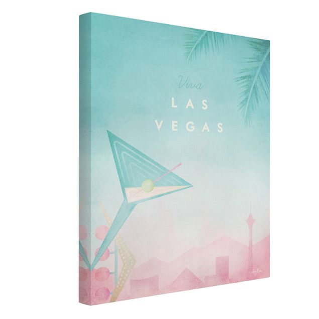 Lienzos de cuadros famosos Travel Poster - Viva Las Vegas
