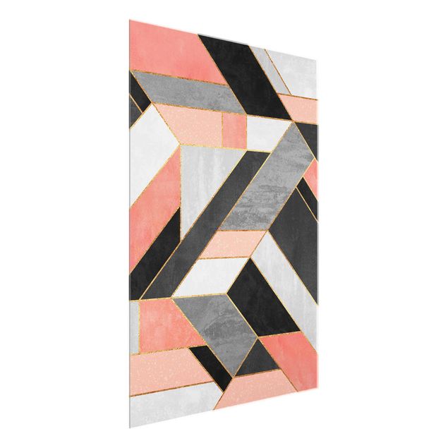 Cuadros famosos Geometry Pink And Gold