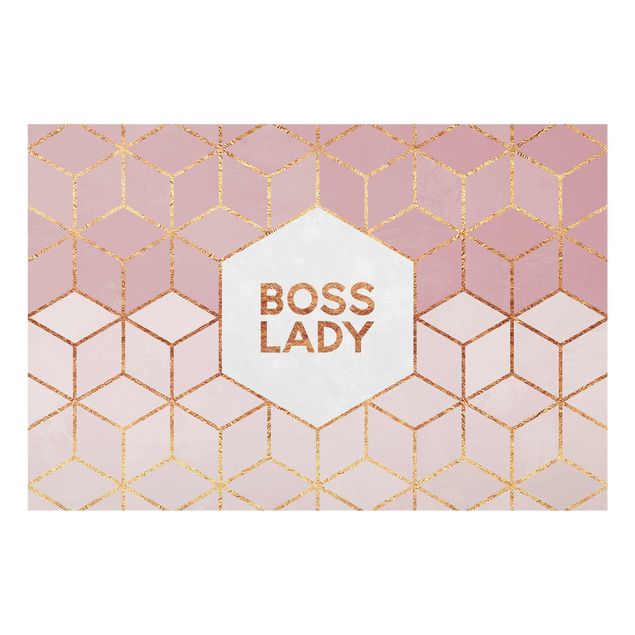 Láminas de cuadros famosos Boss Lady Hexagons Pink