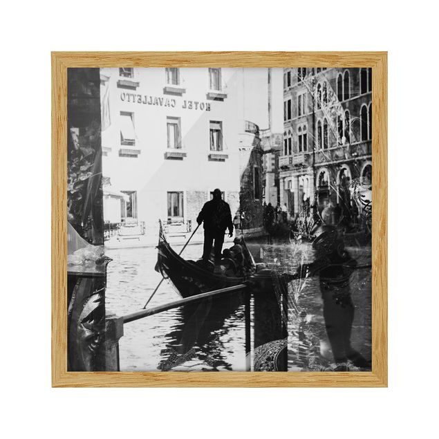 Pósters enmarcados vintage Venice Reflections