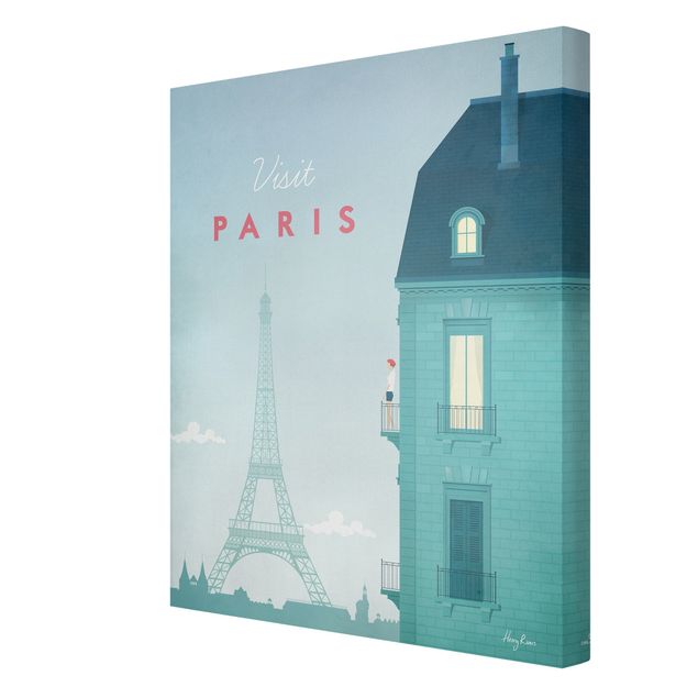 Lienzos de cuadros famosos Travel Poster - Paris