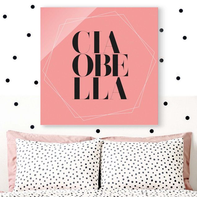 Decoración de cocinas Ciao Bella In Hexagons Light Pink Backdrop