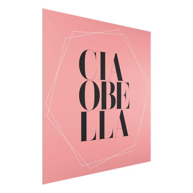 Cuadros modernos Ciao Bella In Hexagons Light Pink Backdrop