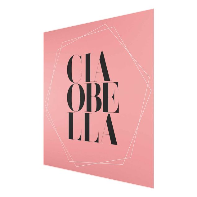 Cuadros Ciao Bella In Hexagons Light Pink Backdrop