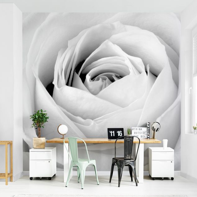 Papel pintado salón moderno Close Up Rose