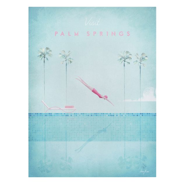 Cuadros azul turquesa Travel Poster - Palm Springs