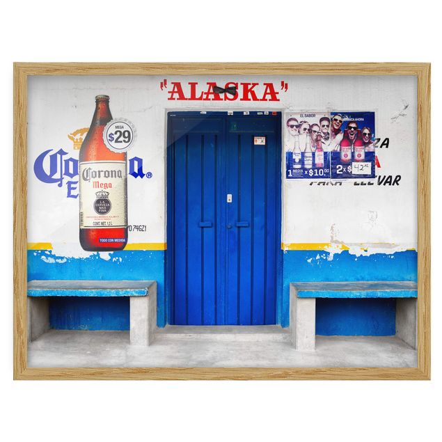 Pósters enmarcados con frases Alaska Blue Bar